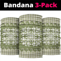 Green Ulu Palaka Quilt Pattern Neck Gaiter Hawaii Culture Breadfruit - Polynesian Pride