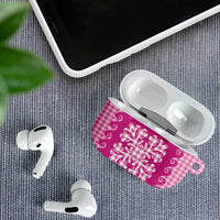 Pink Ulu Palaka Quilt Pattern AirPods Case Hawaii Culture Breadfruit LT9 - Polynesian Pride