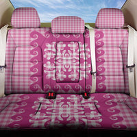 Pink Ulu Palaka Quilt Pattern Back Car Seat Cover Hawaii Culture Breadfruit - Polynesian Pride
