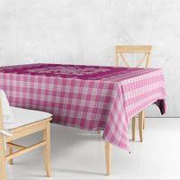 Pink Ulu Palaka Quilt Pattern Tablecloth Hawaii Culture Breadfruit - Polynesian Pride