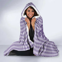 Purple Ulu Palaka Quilt Pattern Hooded Blanket Hawaii Culture Breadfruit - Polynesian Pride