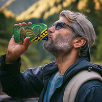 Personalised Crocodile and Shark Solomon Islands 4 in 1 Can Cooler Tumbler Polynesian Tribal Tattoo