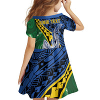 Personalised Crocodile and Shark Solomon Islands Family Matching Summer Maxi Dress and Hawaiian Shirt Polynesian Tribal Tattoo