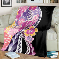Aloha Vintage Hibiscus Lei Seamless Pattern Blanket - Polynesian Pride