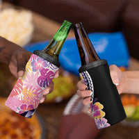 Aloha Vintage Hibiscus Lei Seamless Pattern 4 in 1 Can Cooler Tumbler LT9 - Polynesian Pride
