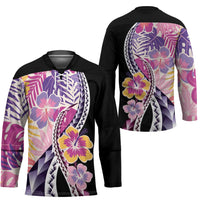 Aloha Vintage Hibiscus Lei Seamless Pattern Hockey Jersey LT9 - Polynesian Pride