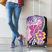 Aloha Vintage Hibiscus Lei Seamless Pattern Luggage Cover - Polynesian Pride