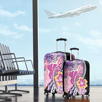 Aloha Vintage Hibiscus Lei Seamless Pattern Luggage Cover - Polynesian Pride