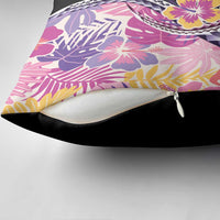 Aloha Vintage Hibiscus Lei Seamless Pattern Pillow Cover - Polynesian Pride