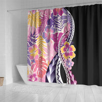 Aloha Vintage Hibiscus Lei Seamless Pattern Shower Curtain - Polynesian Pride