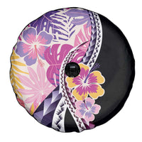 Aloha Vintage Hibiscus Lei Seamless Pattern Spare Tire Cover - Polynesian Pride