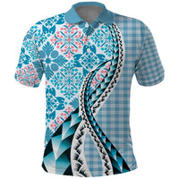 Aloha Vintage Palaka Floral Hawaiian Quilt Polo Shirt Uliuli Motif - Polynesian Pride