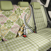 Aloha Vintage Palaka Floral Hawaiian Quilt Back Car Seat Cover Omaomao Motif - Polynesian Pride