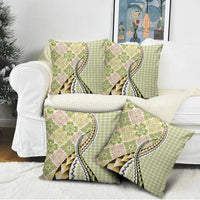 Aloha Vintage Palaka Floral Hawaiian Quilt Pillow Cover Omaomao Motif - Polynesian Pride