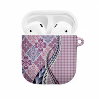 Aloha Vintage Palaka Floral Hawaiian Quilt AirPods Case Akala Motif LT9 Pink - Polynesian Pride