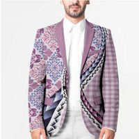 Aloha Vintage Palaka Floral Hawaiian Quilt Blazer Akala Motif LT9 - Polynesian Pride