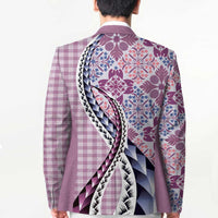 Aloha Vintage Palaka Floral Hawaiian Quilt Blazer Akala Motif LT9 - Polynesian Pride