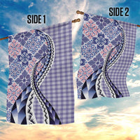 Aloha Vintage Palaka Floral Hawaiian Quilt Garden Flag Poni Motif - Polynesian Pride