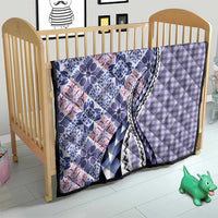 Aloha Vintage Palaka Floral Hawaiian Quilt Quilt Poni Motif - Polynesian Pride