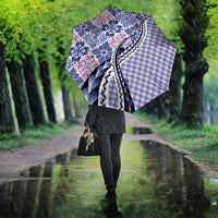 Aloha Vintage Palaka Floral Hawaiian Quilt Umbrella Poni Motif - Polynesian Pride