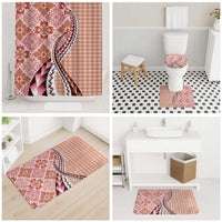 Aloha Vintage Palaka Floral Hawaiian Quilt Bathroom Set Ulaula Motif - Polynesian Pride