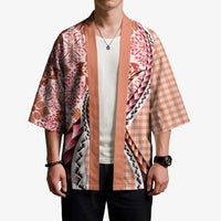 Aloha Vintage Palaka Floral Hawaiian Quilt Kimono Ulaula Motif - Polynesian Pride