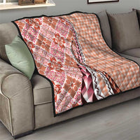 Aloha Vintage Palaka Floral Hawaiian Quilt Quilt Ulaula Motif - Polynesian Pride