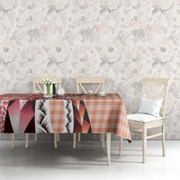 Aloha Vintage Palaka Floral Hawaiian Quilt Tablecloth Ulaula Motif - Polynesian Pride