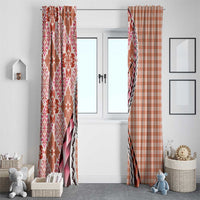 Aloha Vintage Palaka Floral Hawaiian Quilt Window Curtain Ulaula Motif - Polynesian Pride