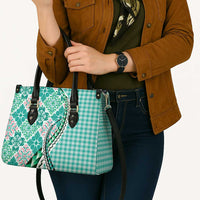 Aloha Vintage Palaka Floral Hawaiian Quilt Leather Bag Polu Motif - Polynesian Pride