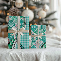 Aloha Vintage Palaka Floral Hawaiian Quilt Wrapping Paper Polu Motif - Polynesian Pride