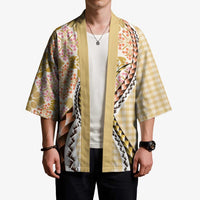 Aloha Vintage Palaka Floral Hawaiian Quilt Kimono Melemele Motif - Polynesian Pride