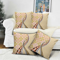 Aloha Vintage Palaka Floral Hawaiian Quilt Pillow Cover Melemele Motif - Polynesian Pride