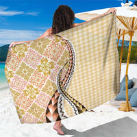 Aloha Vintage Palaka Floral Hawaiian Quilt Sarong Melemele Motif - Polynesian Pride