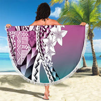 Aloha Vintage Plumeria Hawaiian Tapa Pattern Beach Blanket Gradient Hawaiian Tapa Pattern LT9 - Polynesian Pride