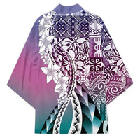Aloha Vintage Plumeria Hawaiian Tapa Pattern Kimono Gradient Hawaiian Tapa Pattern - Polynesian Pride