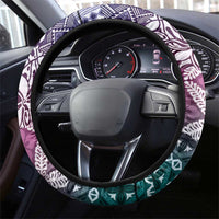 Aloha Vintage Plumeria Hawaiian Tapa Pattern Steering Wheel Cover Gradient Hawaiian Tapa Pattern - Polynesian Pride
