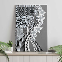 Aloha Vintage Plumeria Hawaiian Tapa Pattern Canvas Wall Art Gray Hawaiian Tapa Pattern LT9 - Polynesian Pride