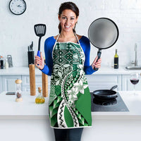 Aloha Vintage Plumeria Hawaiian Tapa Pattern Apron Green Hawaiian Tapa Pattern LT9 - Polynesian Pride