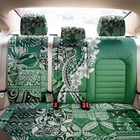 Aloha Vintage Plumeria Hawaiian Tapa Pattern Back Car Seat Cover Green Hawaiian Tapa Pattern - Polynesian Pride