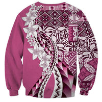 Aloha Vintage Plumeria Hawaiian Tapa Pattern Sweatshirt Pink Hawaiian Tapa Pattern LT9 - Polynesian Pride