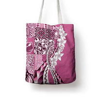 Aloha Vintage Plumeria Hawaiian Tapa Pattern Tote Bag Pink Hawaiian Tapa Pattern LT9 - Polynesian Pride