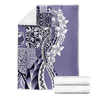 Aloha Vintage Plumeria Hawaiian Tapa Pattern Blanket Purple Hawaiian Tapa Pattern - Polynesian Pride