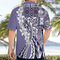 Aloha Vintage Plumeria Hawaiian Tapa Pattern Hawaiian Shirt Purple Hawaiian Tapa Pattern - Polynesian Pride