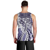 Aloha Vintage Plumeria Hawaiian Tapa Pattern Men Tank Top Purple Hawaiian Tapa Pattern - Polynesian Pride