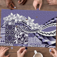 Aloha Vintage Plumeria Hawaiian Tapa Pattern Puzzle Purple Hawaiian Tapa Pattern LT9 - Polynesian Pride