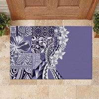 Aloha Vintage Plumeria Hawaiian Tapa Pattern Rubber Doormat Purple Hawaiian Tapa Pattern LT9 Purple - Polynesian Pride