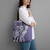 Aloha Vintage Plumeria Hawaiian Tapa Pattern Tote Bag Purple Hawaiian Tapa Pattern - Polynesian Pride