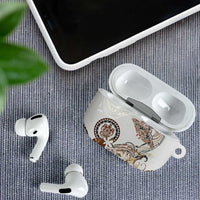 Polynesian Manta Ray AirPods Case Beige Floral Turtle Tattoo LT9 - Polynesian Pride