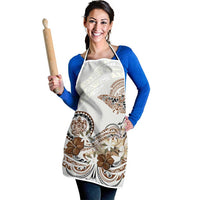 Polynesian Manta Ray Apron Beige Floral Turtle Tattoo LT9 - Polynesian Pride